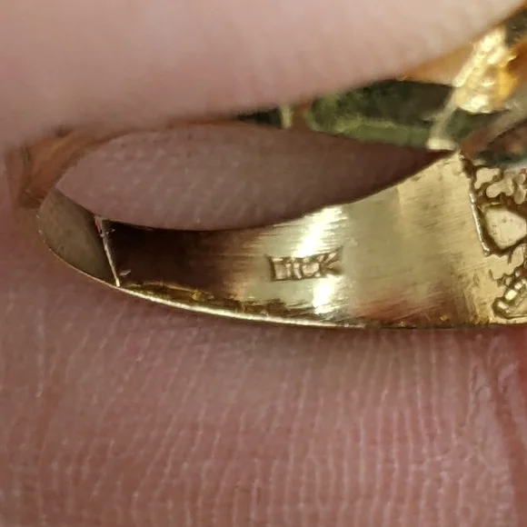 10kt Real Gold Nugget Ring For Men